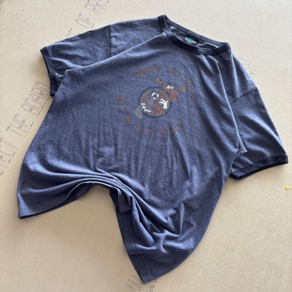 Y2K Rocky and Bullwinkle  Ringer T-shirt